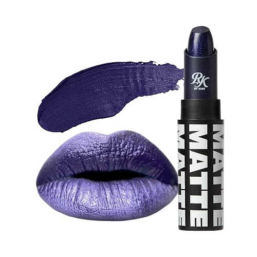 Ruby Kisses Lipstick, Matte Finish, Long-Lasting, Highly Pigmented, Smooth Apply, Full Coverage Lip Color Makeup (Sapphire)