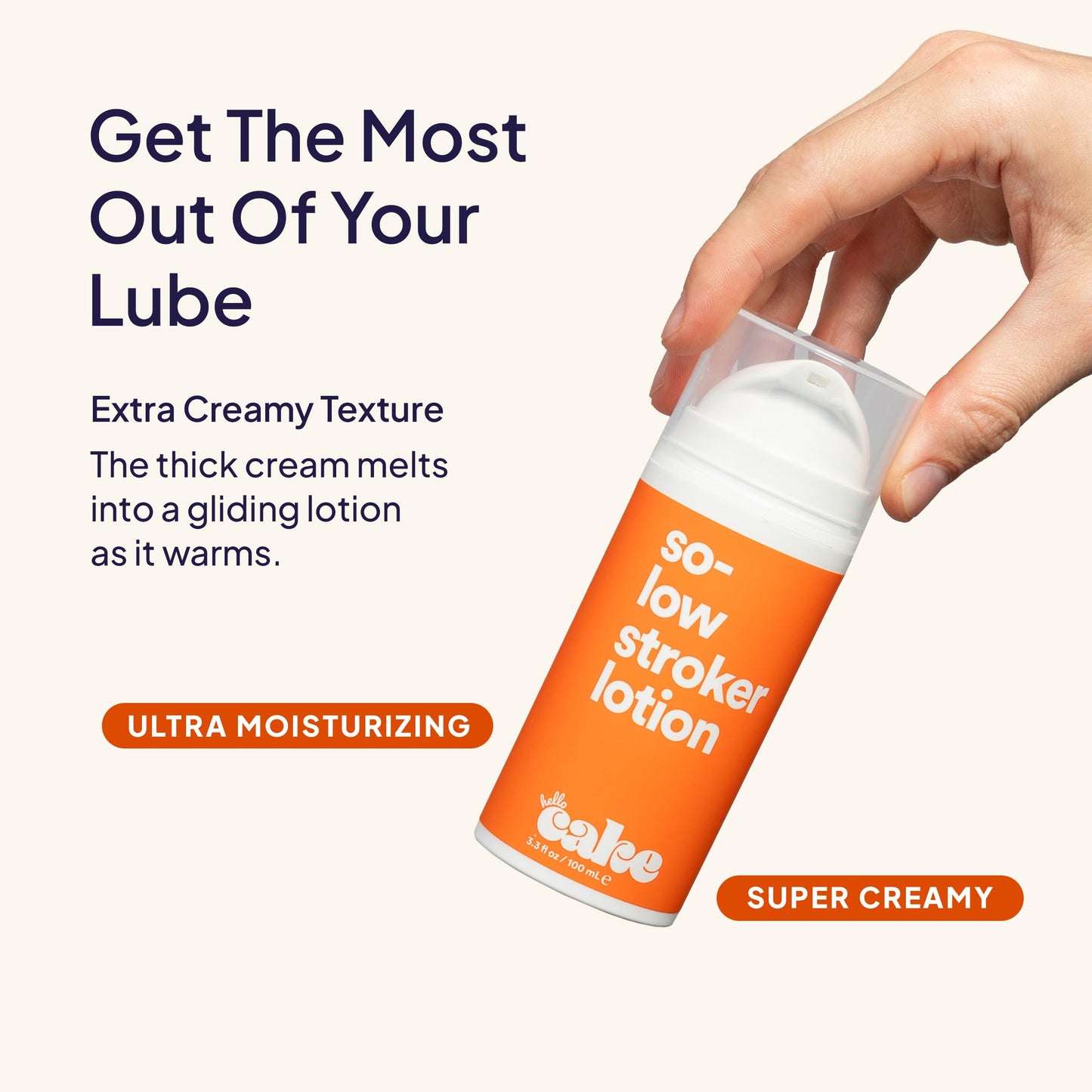 Hello Cake So-Low Stroker Lotion - Below the Belt Solo Cream for Men, Natural Moisturizing Ingredients Coconut Oil, Avocado Oil, Aloe Vera, 3.3 fl oz Beauty and Personal Care cake