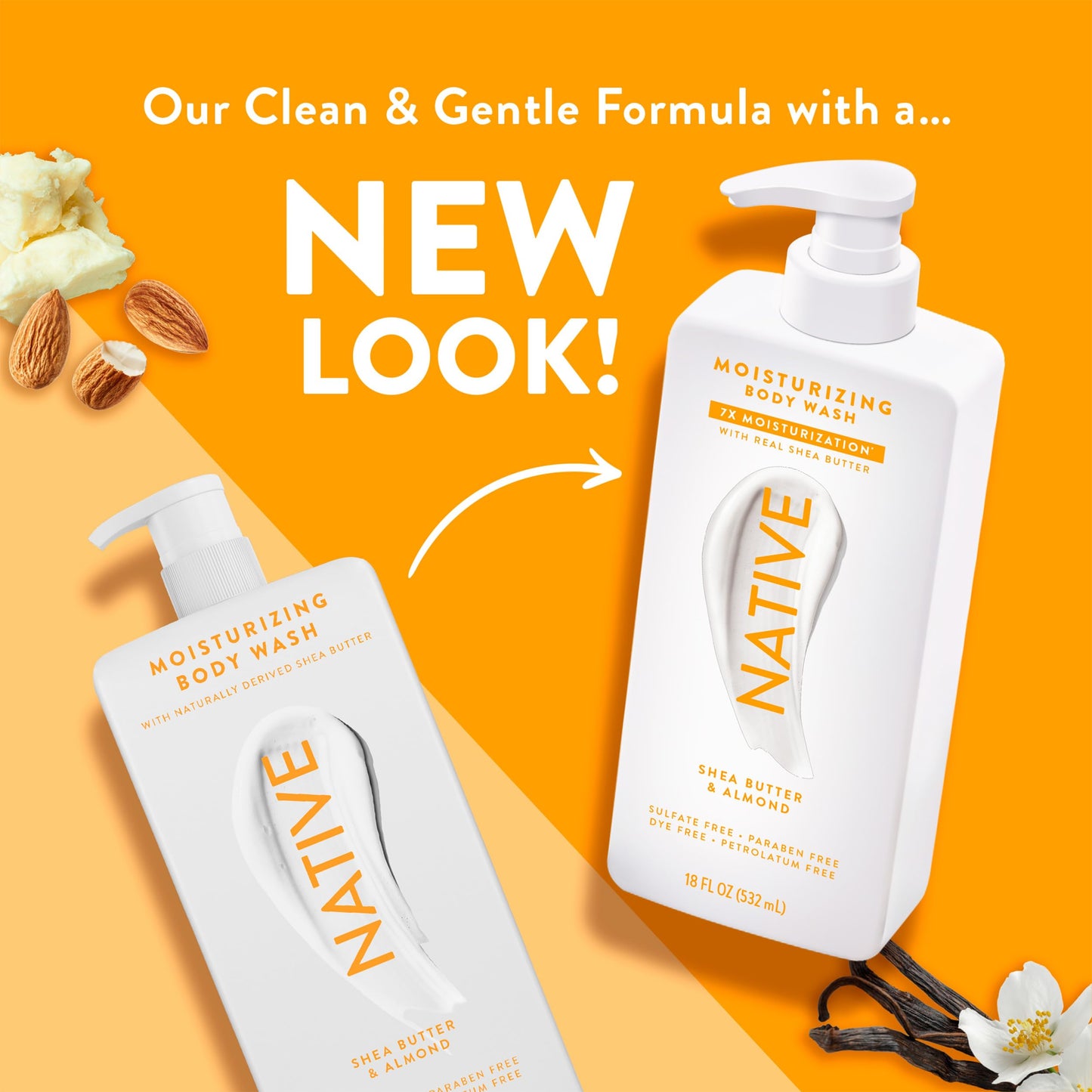 Native Moisturizing Body Wash Contains Naturally Derived Ingredients | For Women & Men, Sulfate, Paraben, & Dye Free Leaving Skin Soft and Hydrated | Beauty & Personal Care Native