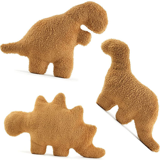 Lixzuch 3 Packs Dino Nugget Pillow Plush, 18 inches Dinosaur Chicken Nugget Pillow Stuffed Animal Plush Toy, Dino Nugget Dinosaur Party Decoration…