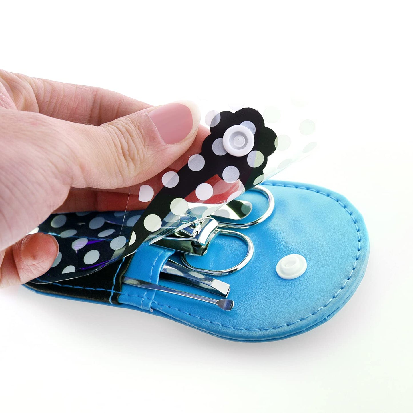 Spove Polka Dot Flip Flop Manicure Sets Manicure Kit Personal Care pack of 6 Blue