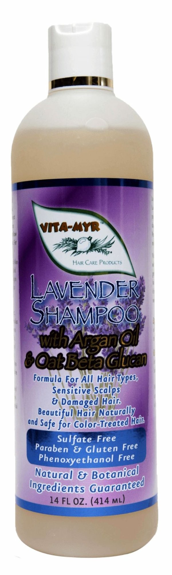 Vitamyr Lavender Care Set 16 Oz Natural Shampoo & 16 Oz Natural Conditioner Botanical Ingredients Vegan & Gluten Free Safe & Effective for all Hair