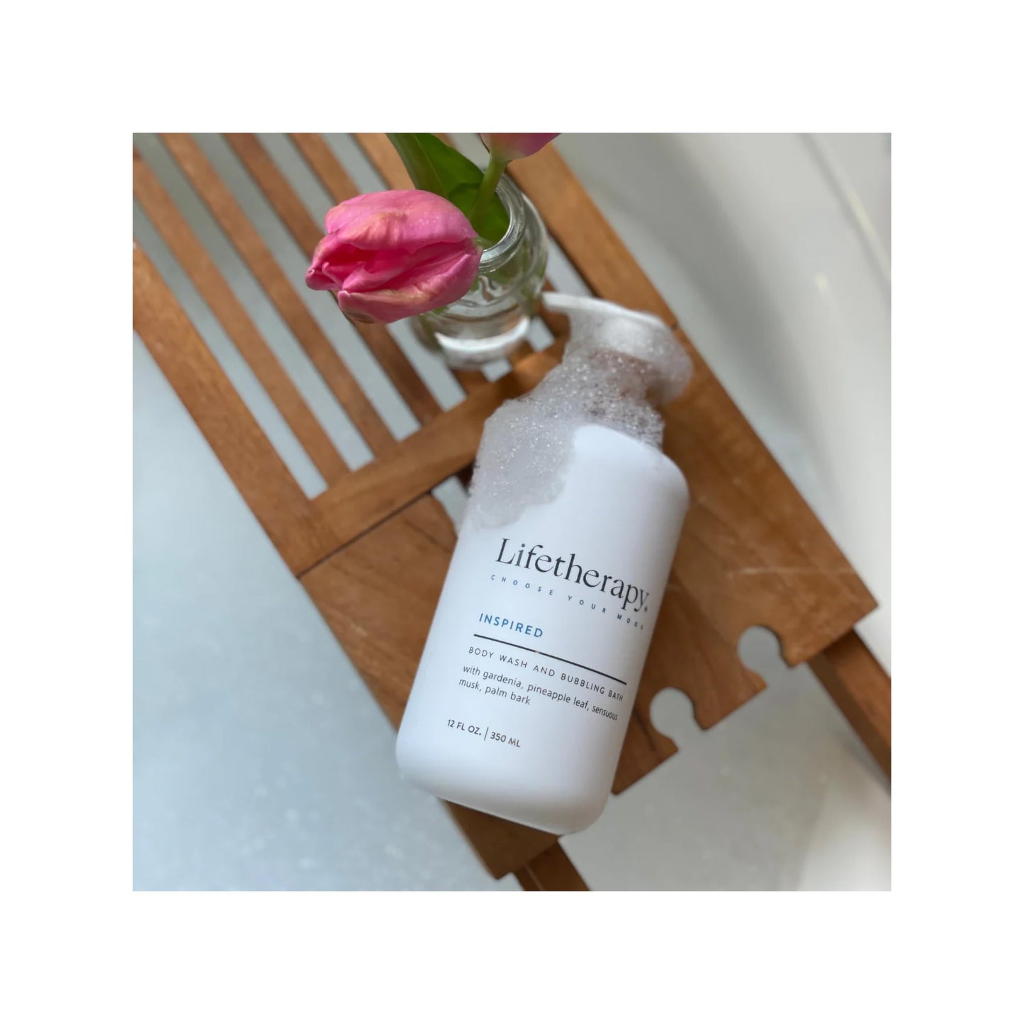 Lifetherapy 3-in-1 Body Wash Bubble Bath & Hand Wash - Inspired | Clean Skin-Loving Formula | Vegan & Gluten Free | Nourishing & Revitalizing | Free