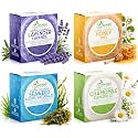 Solid Shampoo Bar And Conditioner Effect Hair Soap - 4 Pack 100% Organic Shampoo Bars For Hair With All Natural Plant Based Essential Oils And Eco