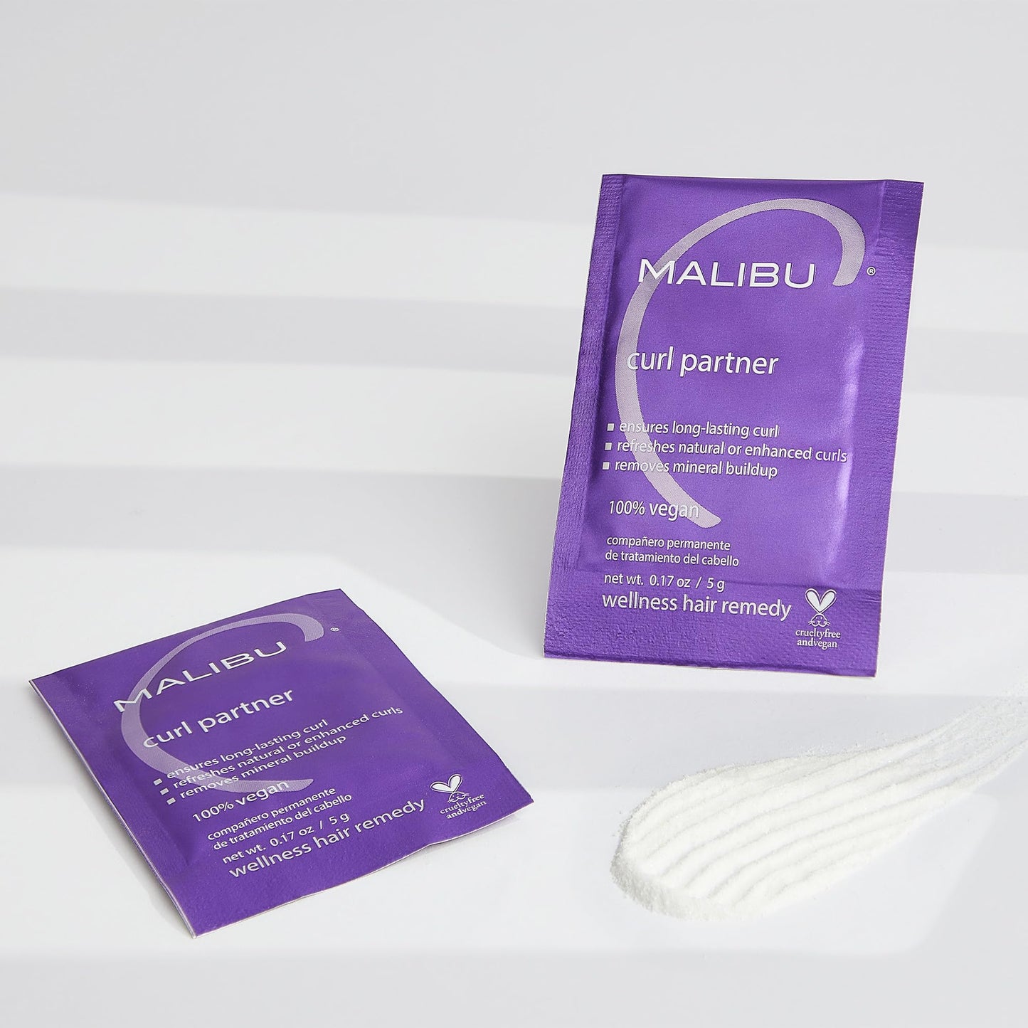 Malibu C Curl Partner Wellness Remedy (12 Packets) - Removes Mineral Build up for Healthier + Bouncier Curly Hair - Contains Gentle Antioxidants