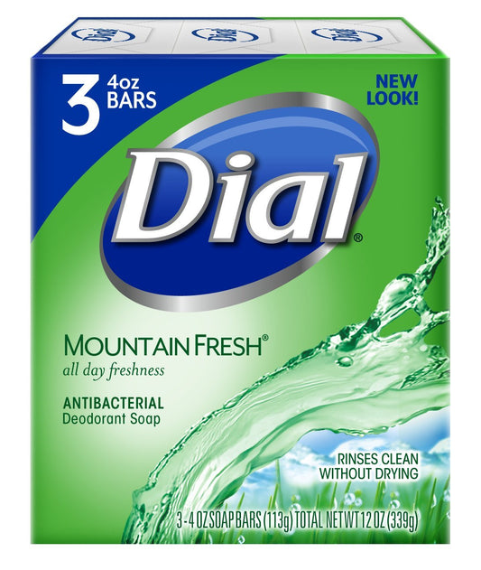 Dial Antibacterial Bar Soap, Mountain Fresh, 4 Ounce, 3 Bars Beauty & Personal Care Dial
