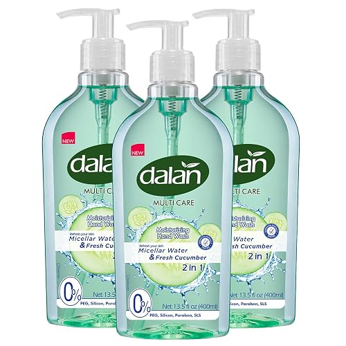 Dalan Multicare Liquid Soap with Micellar Water & Fresh Cucumber 400ml (Pack of 3)…