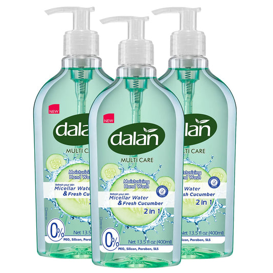 Dalan Multicare Liquid Soap with Micellar Water & Fresh Cucumber 400ml (Pack of 3)…