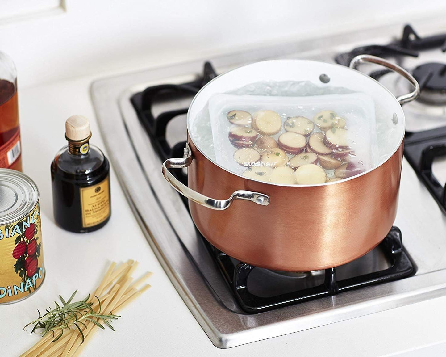 Stasher Platinum Silicone Food Grade Reusable Storage Bag, Lime (Snack) | Reduce Single-Use Plastic | Cook, Store, Sous Vide, or Freeze | Leakproof…