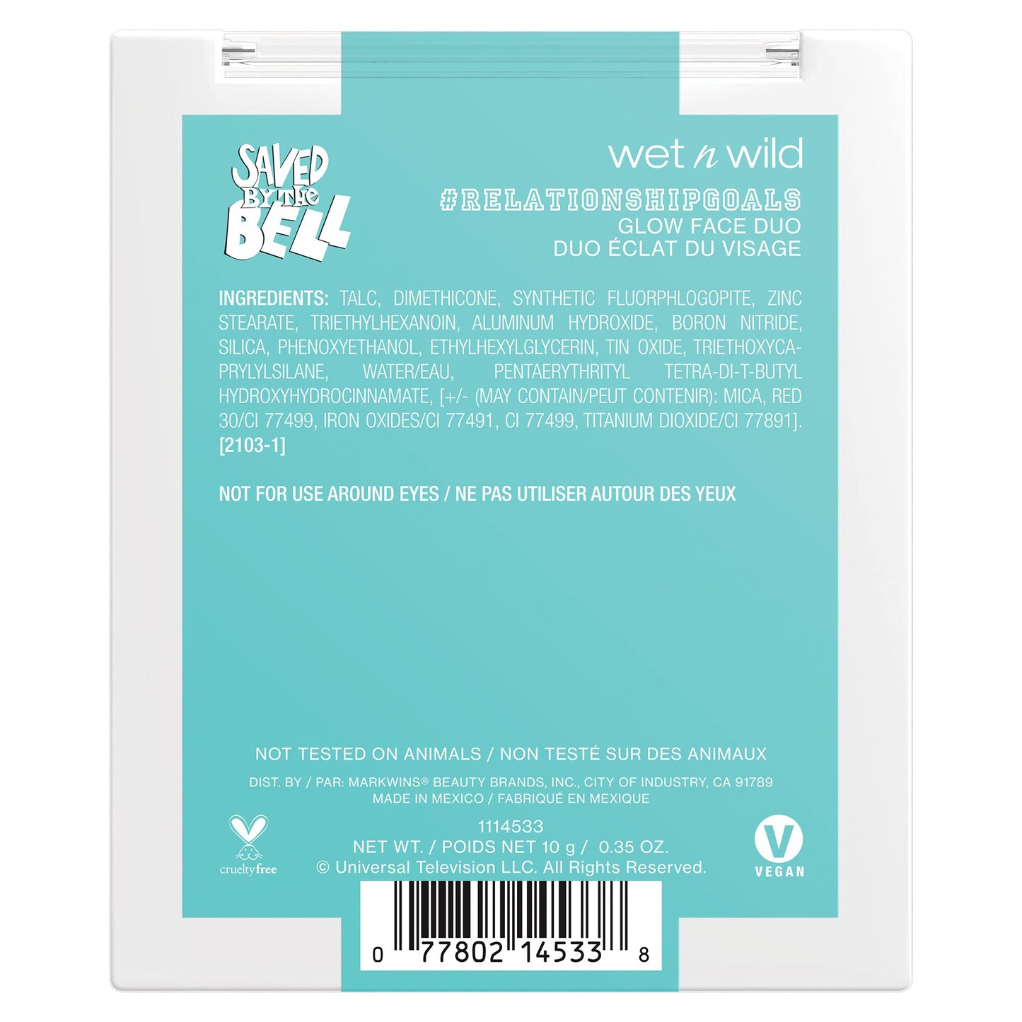 wet n wild Saved By The Bell Highlighter + Illuminator Glow Face Duo, Highlighter Makeup Powder, Illumniator Makeup Powder, Cruelty-Free Makeup