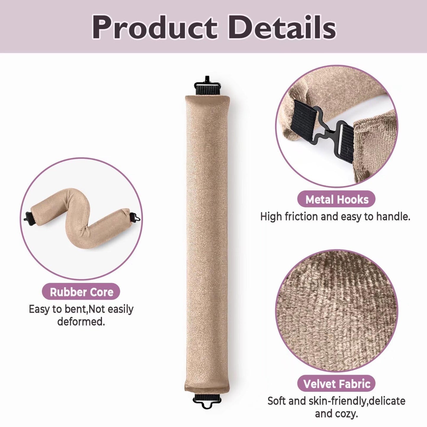 Overnight Hair Curlers Heatless Curls - 6 Pcs No Heat Blowout Curling Rods to Sleep In with Satin Hair Scarf Beauty and Personal Care posicurly