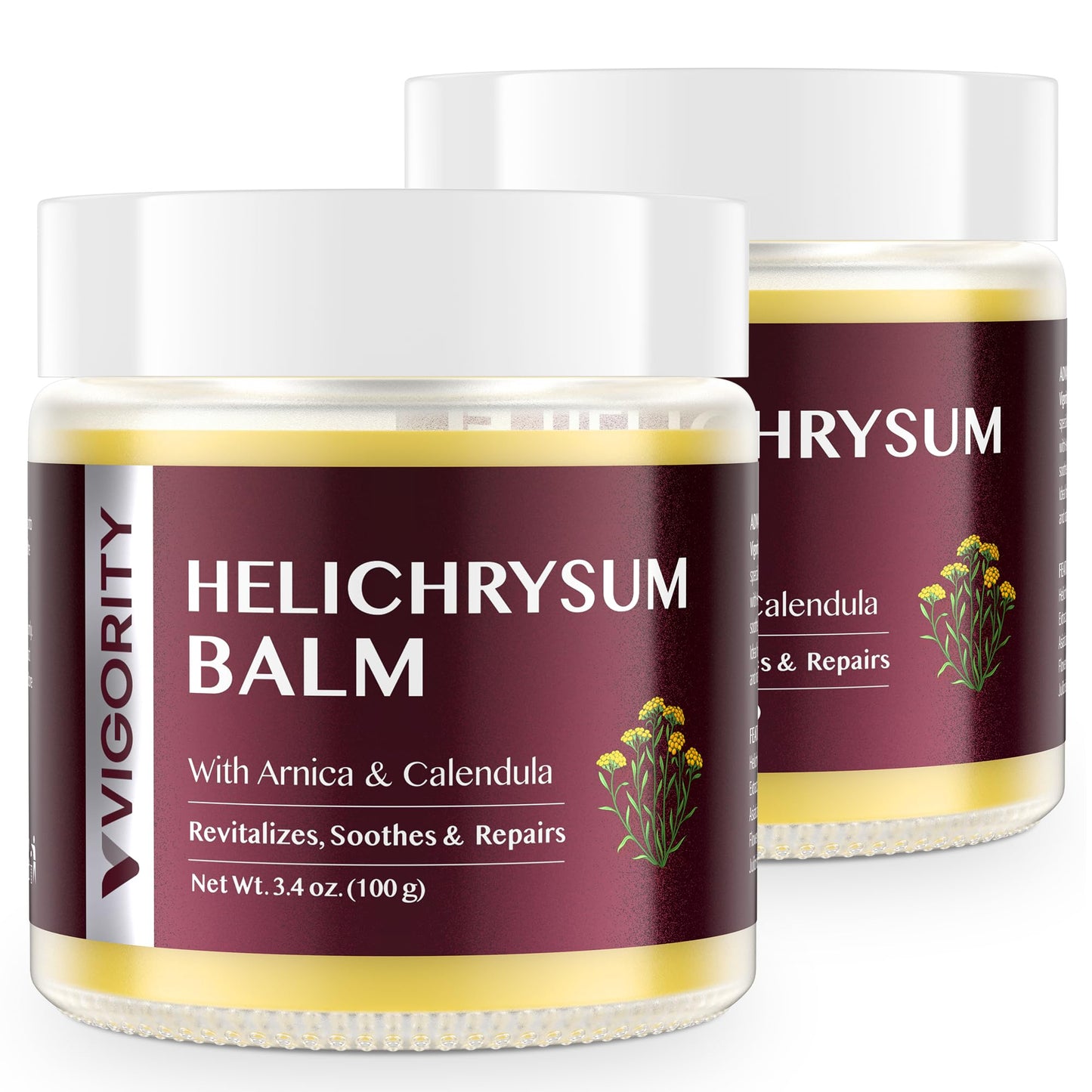 Vigority Helichrysum Balm Soothes & Repairs: Restorative Cream with Arnica & Calendula for Thin, Fragile, Bruised & Aging Skin - Moisturizes Beauty and Personal Care Vigority