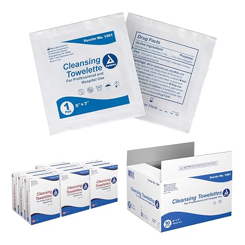 Dynarex Cleansing Towelette, 100 Count (Pack of 5)