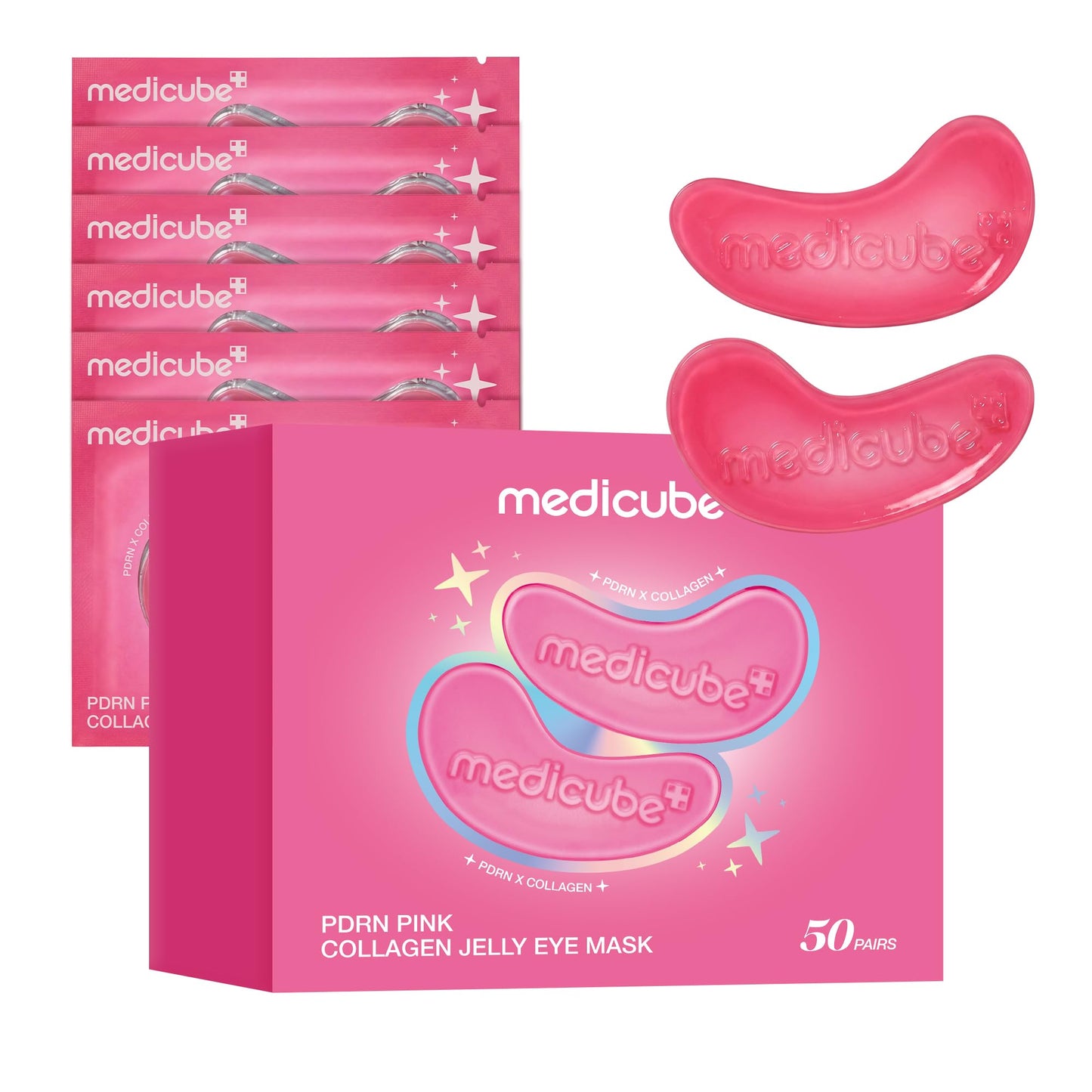 medicube Jelly Eye Mask PDRN Pink Collagen | Hydrogel Eye Patches with PDRN, Collagen, NAD | Refreshing for Puffy, Tired Eyes | Firming for Look Beauty and Personal Care medicube Default Title