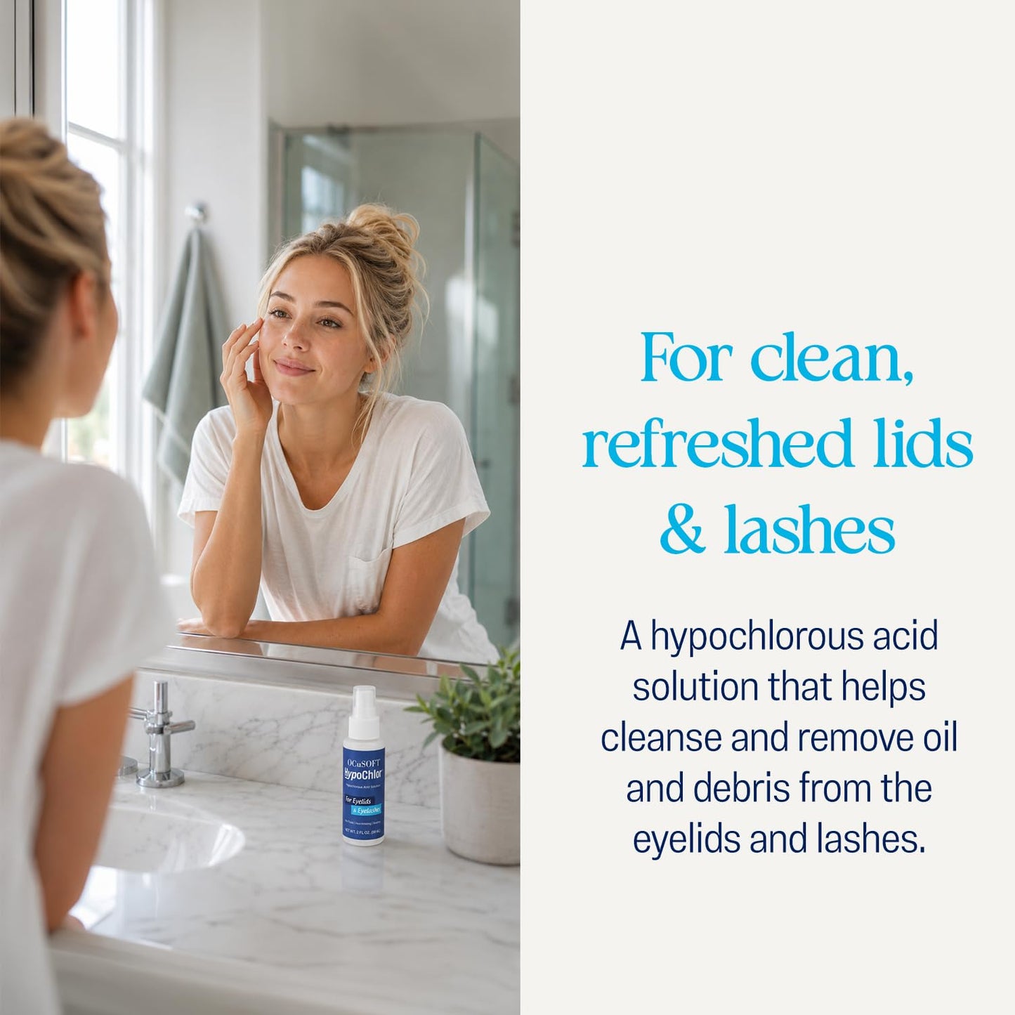 OCuSOFT HypoChlor Spray - Non-Irritating Hypochlorous Acid Spray & Eyelid Cleanser Solution to Remove Oil & Debris- 2 fl oz Beauty and Personal Care OCuSOFT