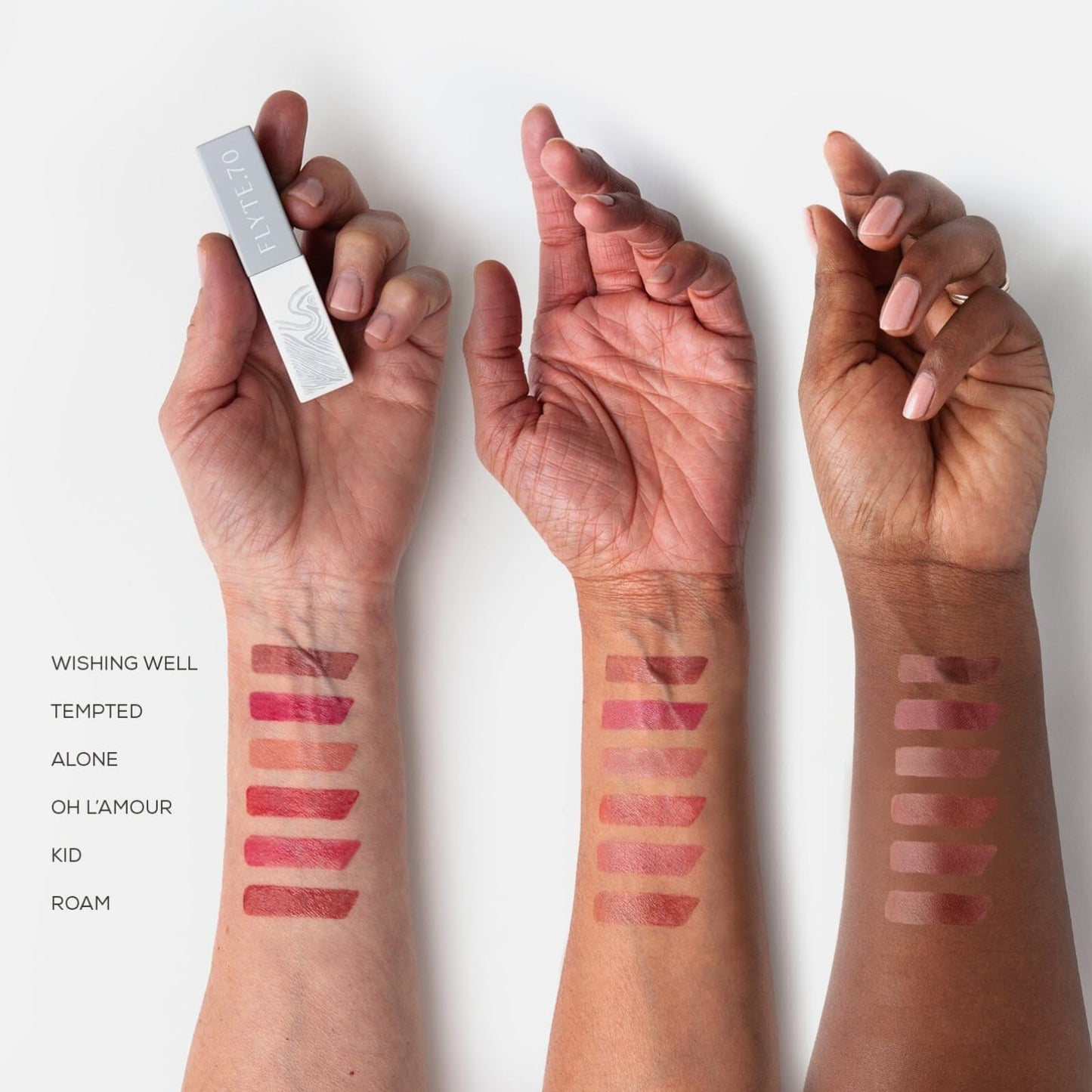FLYTE.70 Pink Nude Lip Sheer Buildable Lip Balm Soft Shine Silky Smooth Application with Hyaluronate, Vitamin E, Squalene, Coconut Oil High Impact