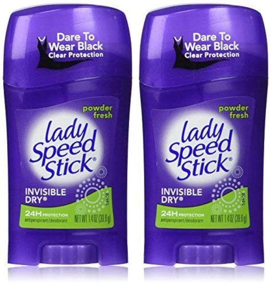 Lady Speed Stick Invisible Dry, Powder Fresh Antiperspirant Deodorant, Net Wt. 1.4 Oz. (2 Pack Value Bundle) by Lady Speed Stick Beauty and Personal Care Lady Speed Stick