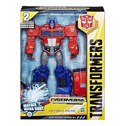 Transformers Toys Optimus Prime Cyberverse Ultimate Class Action Figure - Repeatable Matrix Mega Shot Action Attack Move - Toys for Kids 6 & Up, 11.5"