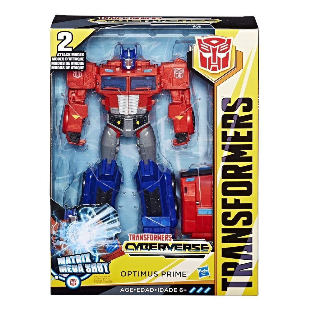 Transformers Toys Optimus Prime Cyberverse Ultimate Class Action Figure - Repeatable Matrix Mega Shot Action Attack Move - Toys for Kids 6 & Up, 11.5"
