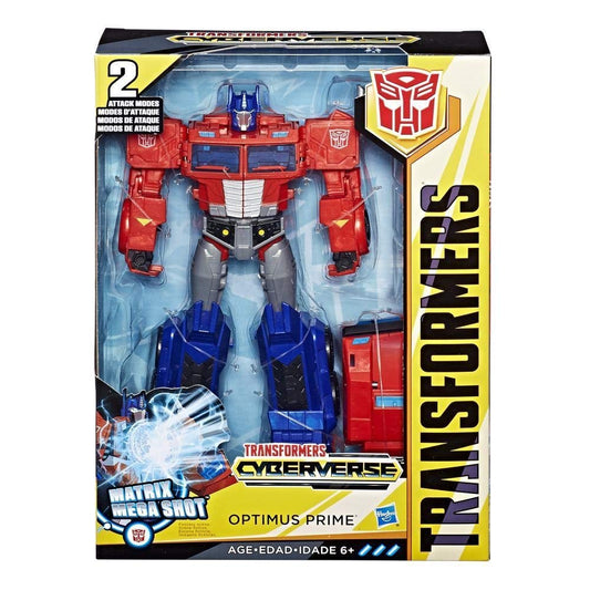 Transformers Toys Optimus Prime Cyberverse Ultimate Class Action Figure - Repeatable Matrix Mega Shot Action Attack Move - Toys for Kids 6 & Up, 11.5"