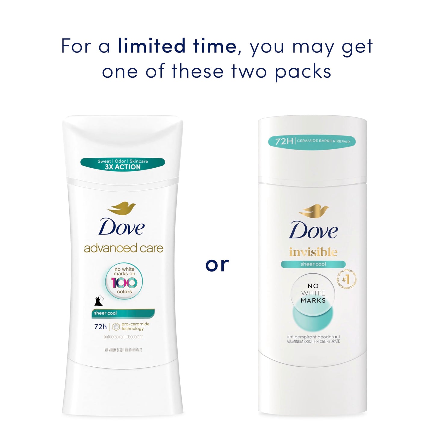 Dove Antiperspirant Deodorant Advanced Care Sheer Cool 2.6 oz (Pack of 4) Beauty and Personal Care Dove