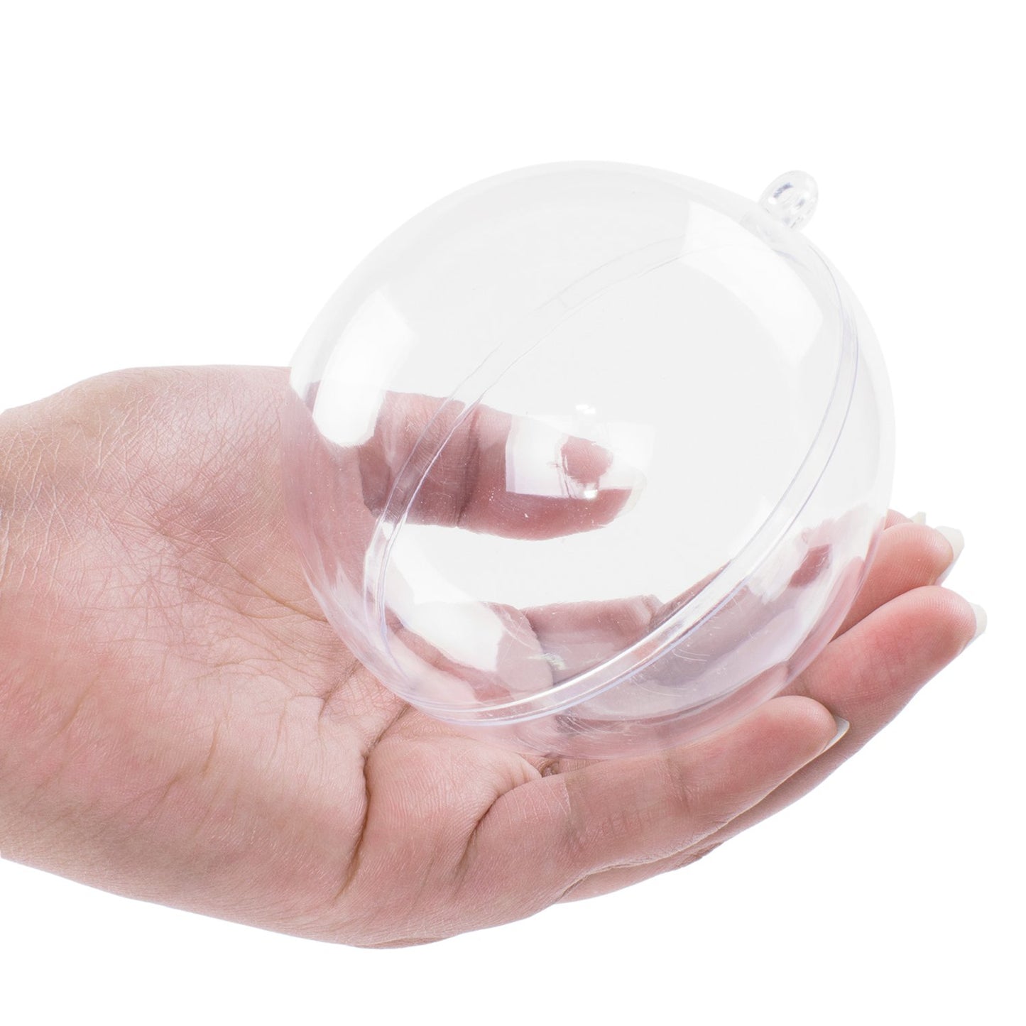 Super Z Outlet Clear Plastic Acrylic Bath Bomb Mold Shells Molding Balls Kit (80mm, 12 Pack)