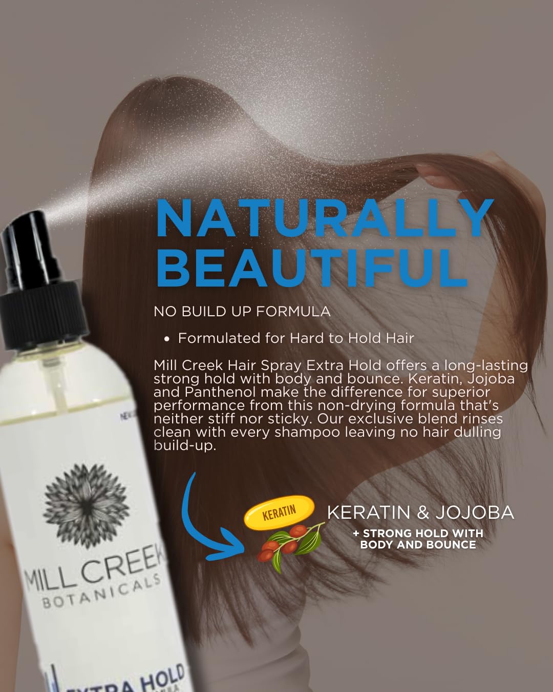 Mill Creek Botanicals Extra Hold Hair Spray - 8 Oz, 3 Pack (Image May Vary)
