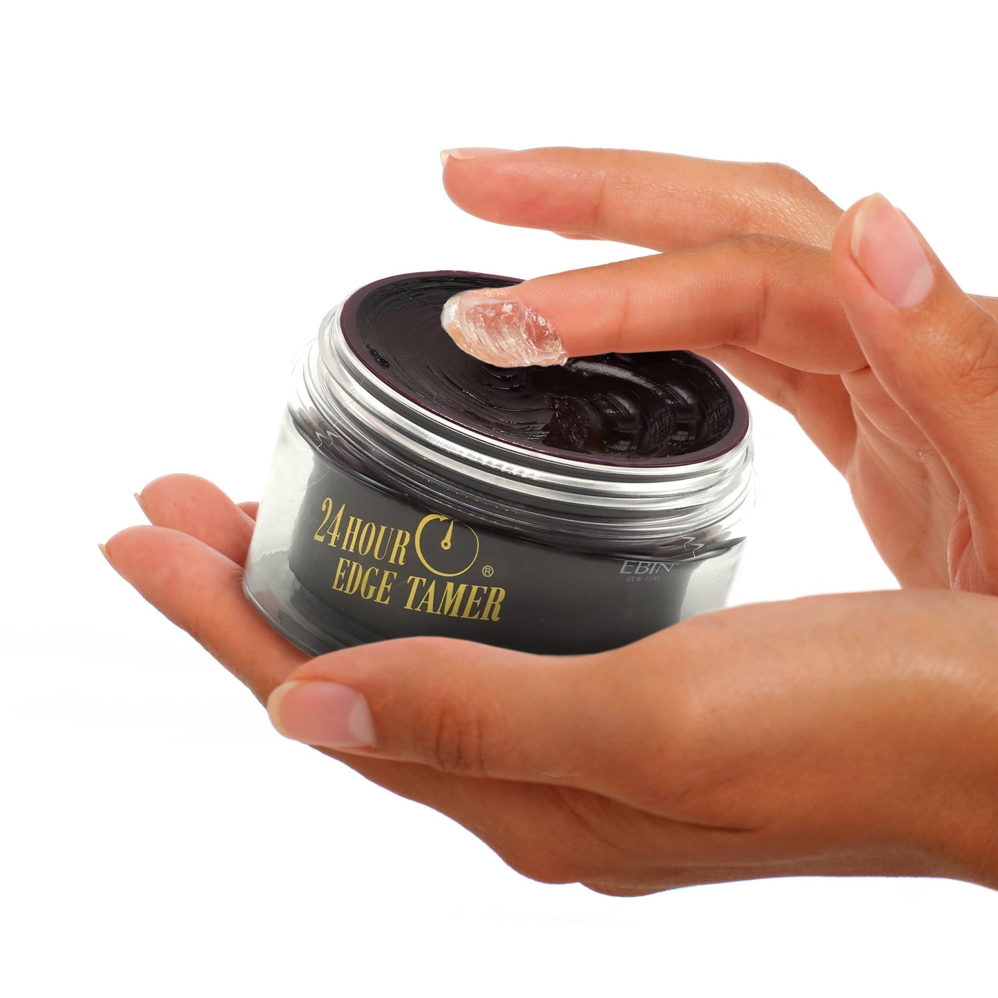 EBIN NEW YORK 24 Hour Edge Tamer Extreme Firm Hold 0.5Fl Oz Strong Edge Control Gel, No Flaking, Sleek Smooth Finish, Long Lasting, Argan & Castor Oil