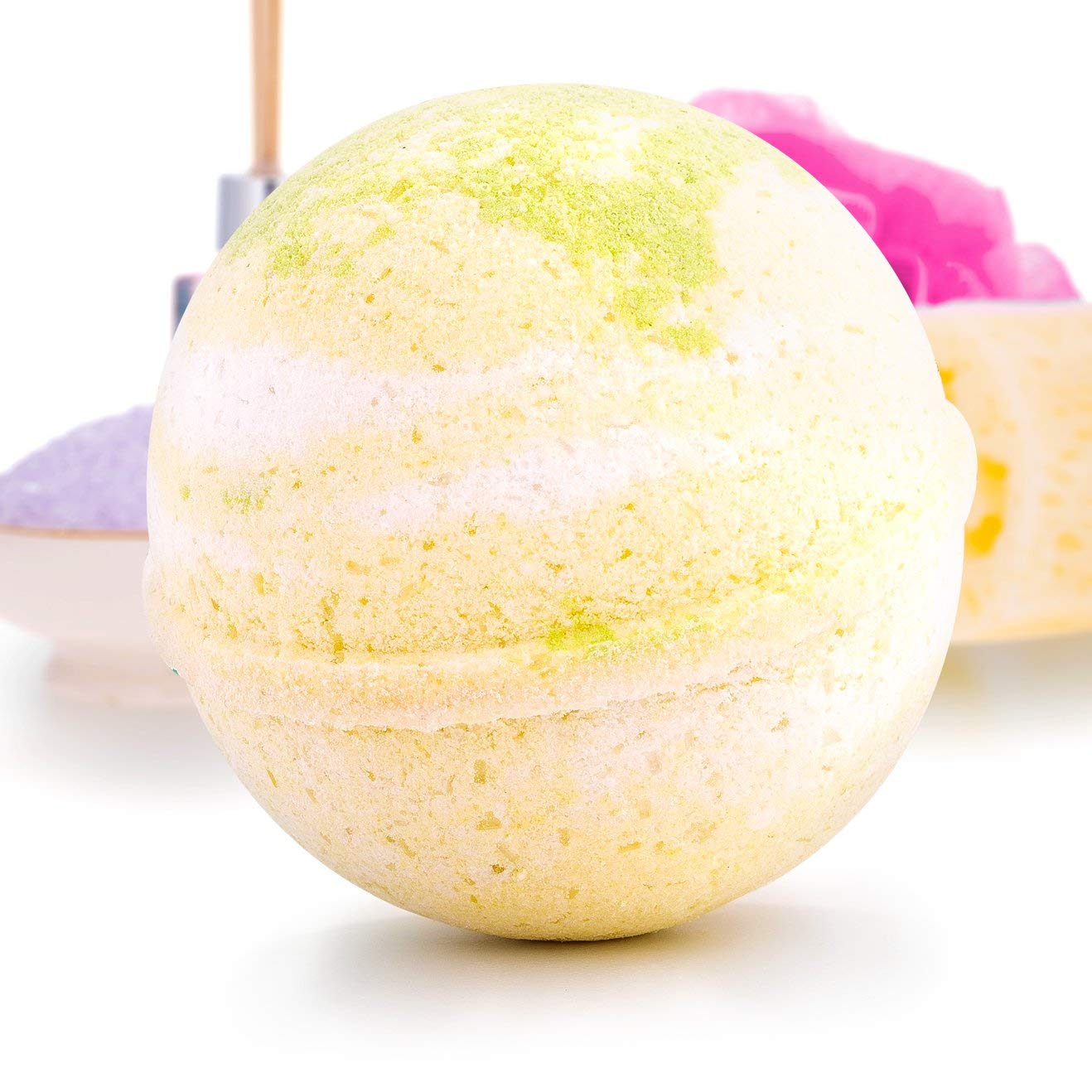 Bauble Bomb's Pina Colada Jewelry Surprise Deluxe X Large 9 oz Bath Bomb Fizzies Made in USA, Cruelty Free! Ring Size 09