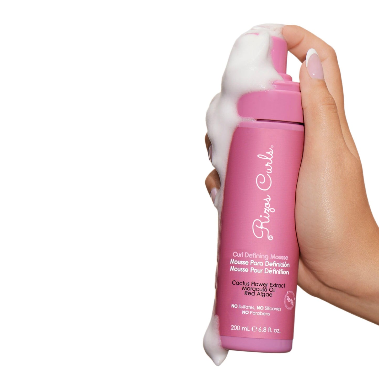 Rizos Curls Curl Defining Mousse - Lightweight Foam for Volume & Hydration - Shine & Definition for Every Curl Pattern: Wavy, Curly, Coily 1a-4c Hair