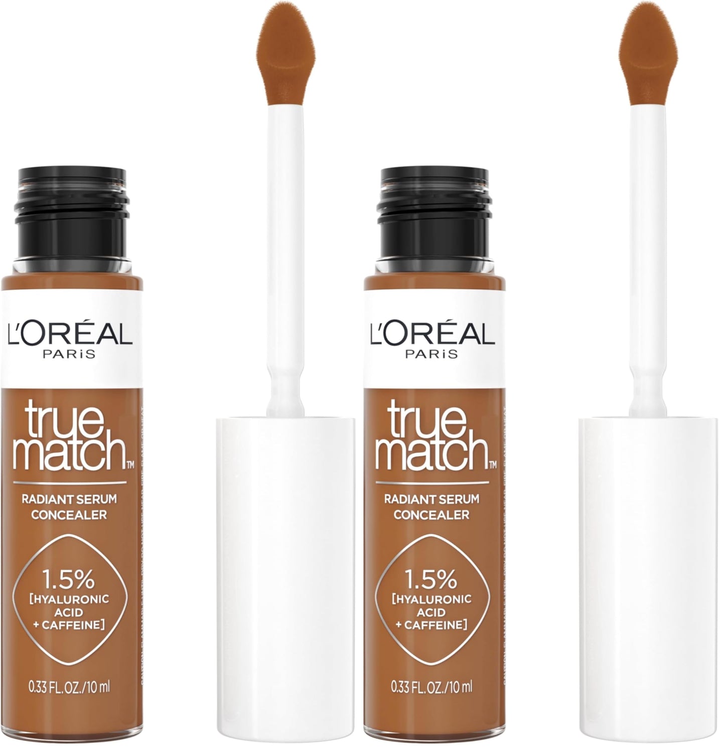 L'Oreal Paris True Match Radiant Serum Concealer, Brightening Under Eye Concealer Make Up with 1.5% Hyaluronic Acid and Caffeine, W9.5, 0.33 Oz (Pack Beauty and Personal Care L'Oreal Paris Default Title