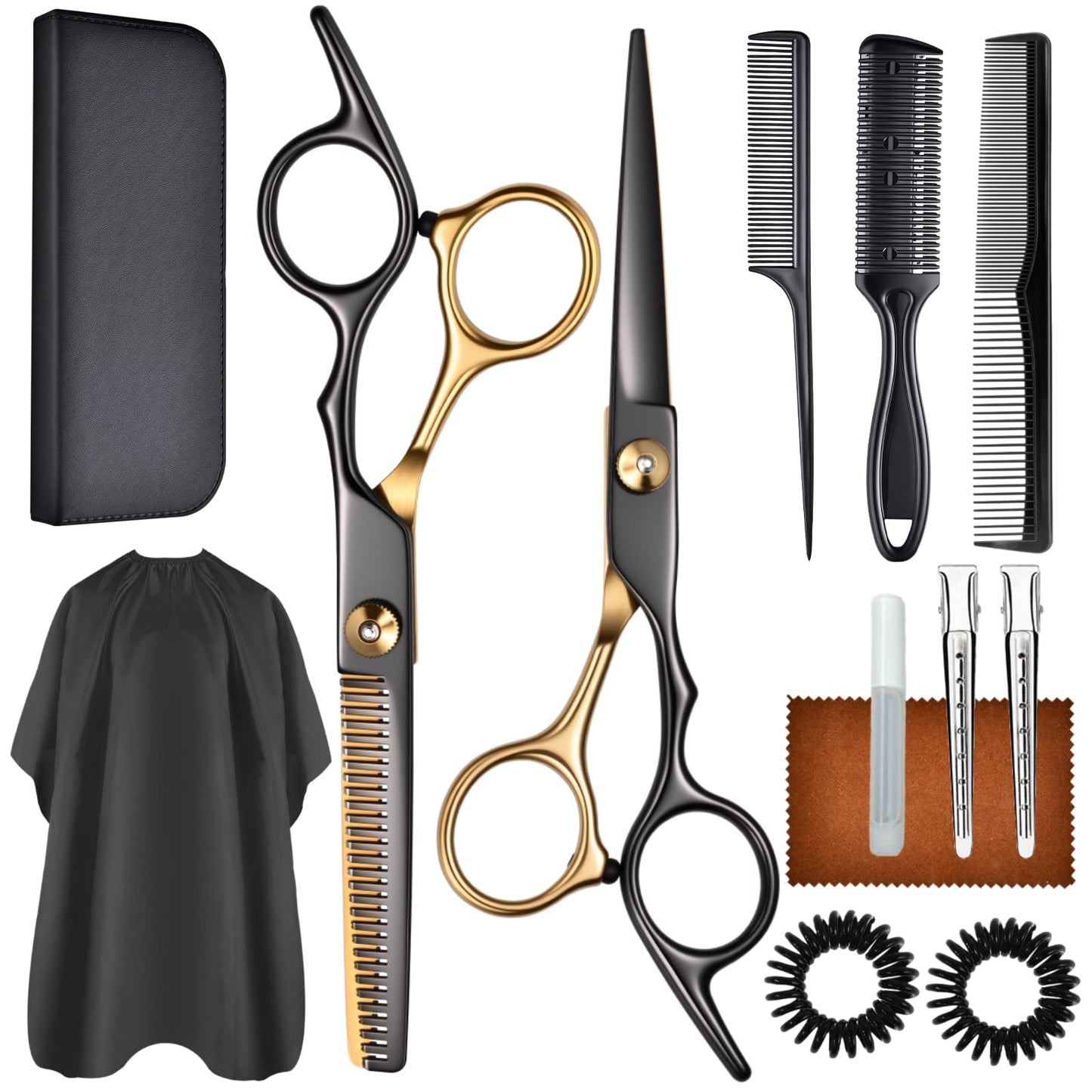 13 PCS Hair Cutting Scissors Shears Kits?Professional Haircut Scissors Kit with Cutting Scissors?6.5 Inches Hair Cutting Scissors Kit Beauty and Personal Care WFOEJEJ Default Title