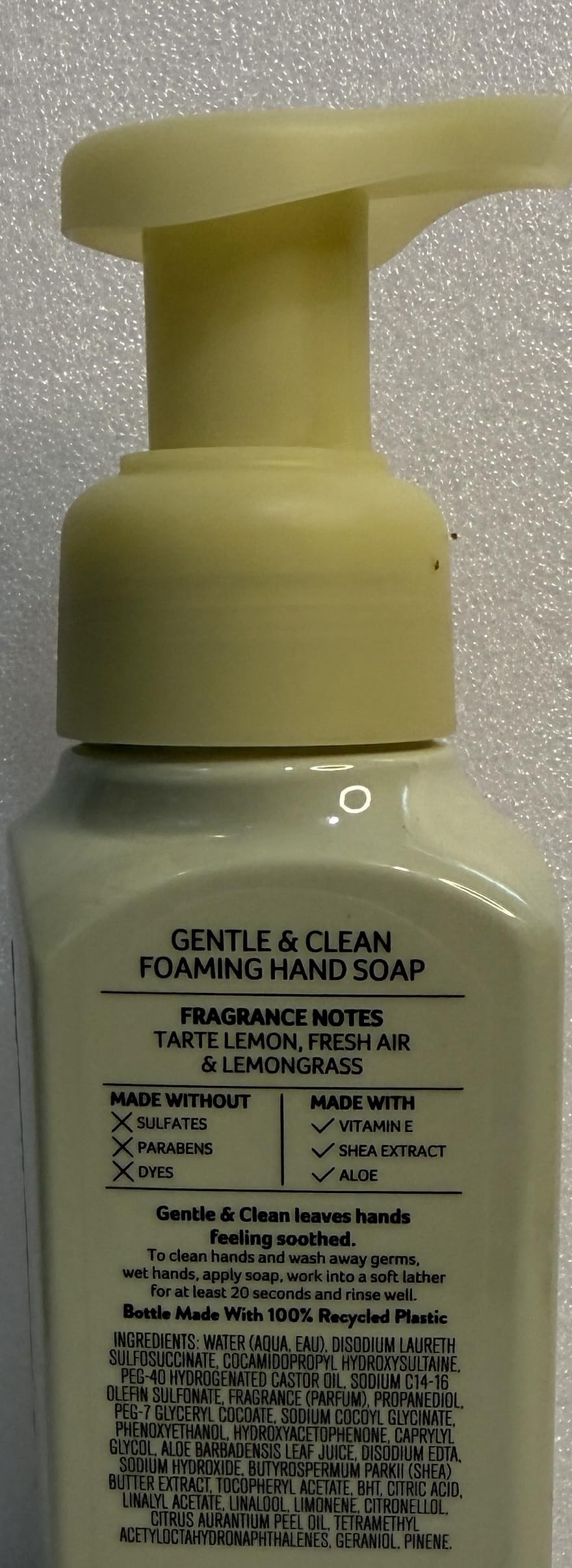 Bath & Body Works Laundry Room Lemon Gentle Foaming Hand Soap 2-Pack - Fresh Citrus Hand Wash Set