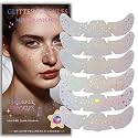 Glitter Freckles, Holographic Face and Body Glitter Tattoo Sparkle for Women Gold Glow Cosmetic Star Makeup Accessories for Festival Rave