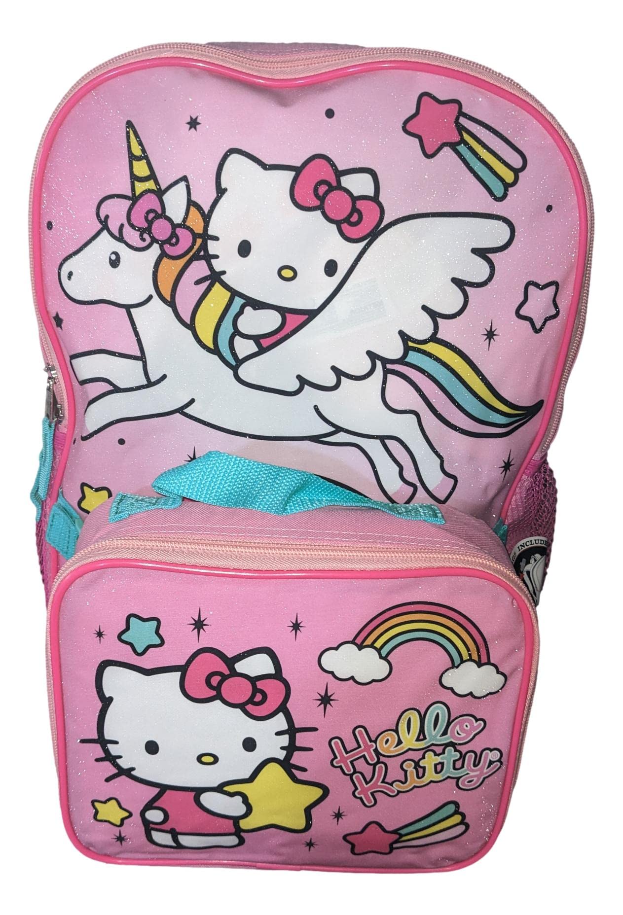 AI ACCESSORY INNOVATIONS Hello Kitty Full Size 16 Inch Backpack with Detachable Lunch Box
