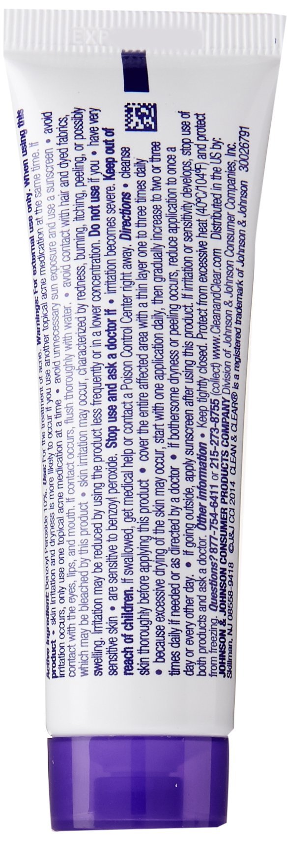 Clean & Clear Persa-Gel 10 Acne Medication Spot Treatment with Maximum Strength 10% Benzoyl Peroxide, Pimple Cream & Acne Gel Medicine for Face Acne