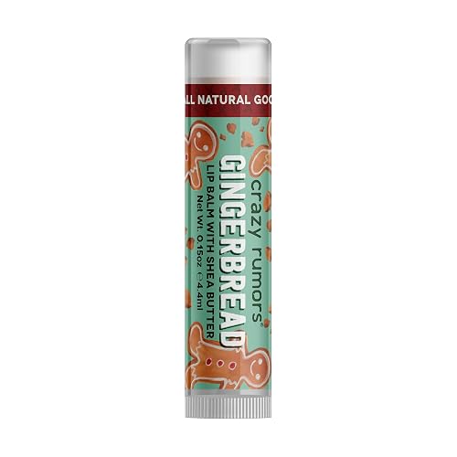 Crazy Rumors Gingerbread Lip Balm. 100% Natural, Vegan, Plant-Based, Made in USA (1-Pack)