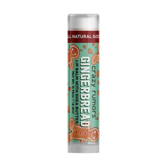 Crazy Rumors Gingerbread Lip Balm. 100% Natural, Vegan, Plant-Based, Made in USA (1-Pack)