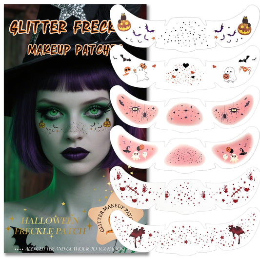 Glitter Freckles, Holographic Face and Body Glitter Tattoo Sparkle for Women Gold Glow Cosmetic Star Makeup Accessories for Festival Rave (6pcs Beauty & Personal Care Anmubag