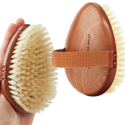 Premium Dry Brushing Body Brush for Glowing Skin Exfoliating Shower Brush for Silky Smooth Results Portable Dry/Wet Exfoliator Brush Removes Dead Skin Beauty and Personal Care Smiley smith