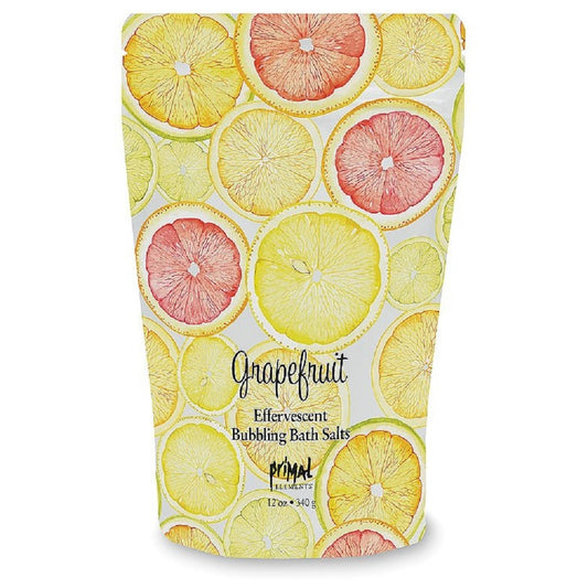 Primal Elements Detoxifying Sea Salt Soak, Bubbling Aromatherapy Salts, Grapefruit, 12 oz Resealable Bag Beauty and Personal Care Primal Elements