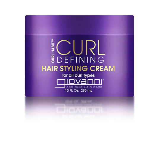 GIOVANNI Curl Habit Defining Hair Styling Cream - Tames Frizz & Flyaways, Silicone Free, Lightweight, Enhances Natural Curls - 10 oz Beauty & Personal Care GIOVANNI