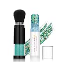 Holographic Mermaid Glitter Makeup Kit: 2-in-1 Body & Face Stick & Loose Powder with Built-in Brush for Festival, Rave, Concert, Carnival | Shimmery