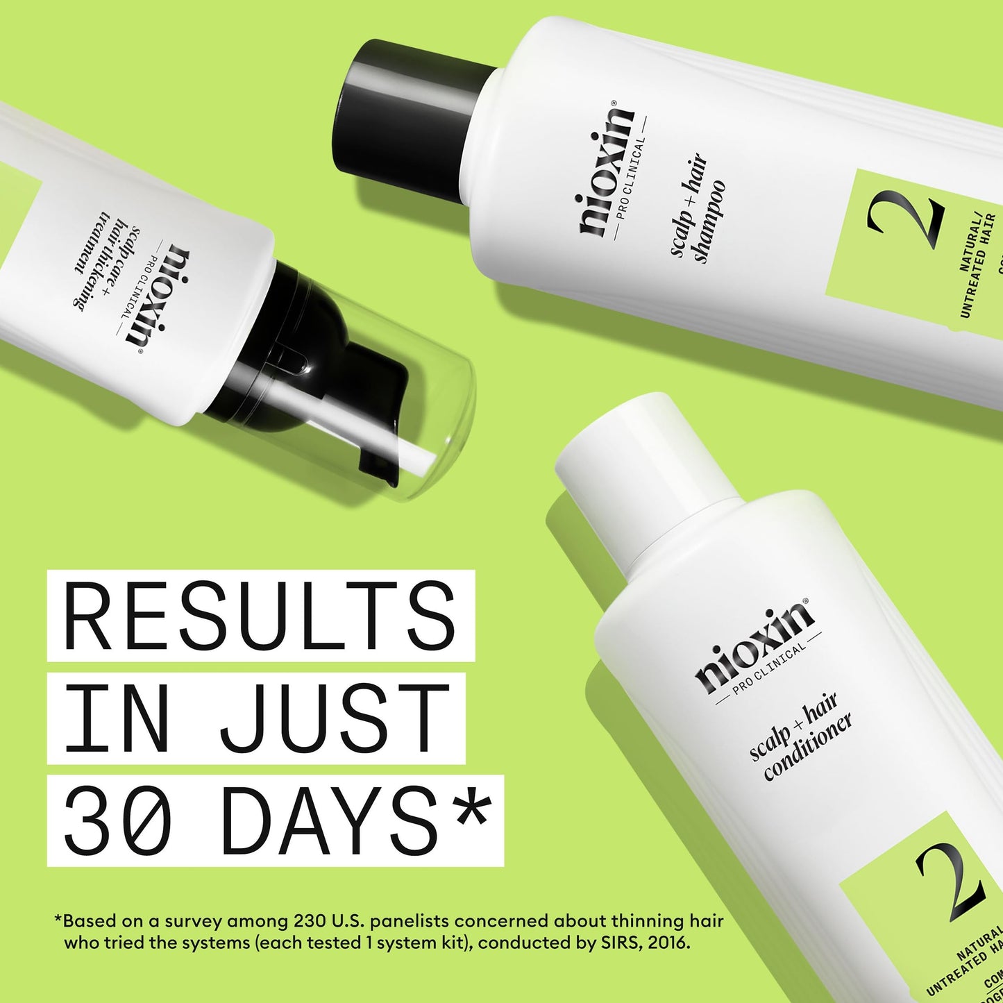 Nioxin System 2 Shampoo & Conditioner Prepack | For Natural or Untreated Hair with Progressed Thinning | With Niacinamide and Biotin | Pumps Included Beauty and Personal Care NIOXIN