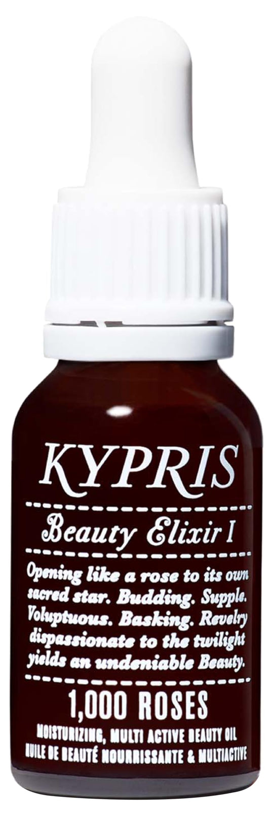 KYPRIS, Beauty Elixir I: 1,000 Roses Rich Moisturizing Face Oil, Bioidentical Antioxidant Complex w/ CoQ10 & Vitamin C Ester THD Rose (0.47 fl oz…