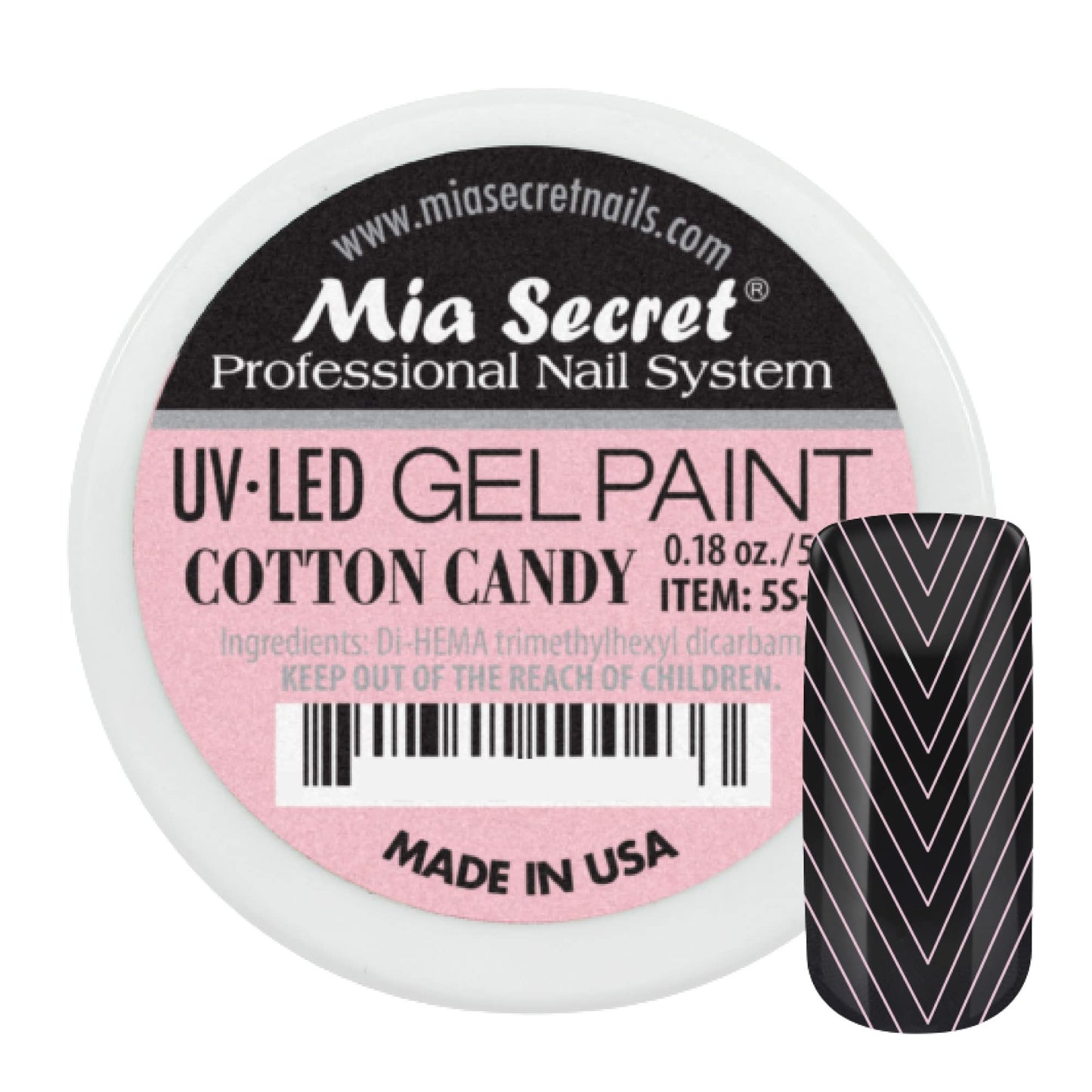 Mia Secret Professional Nail System UV/LED Gel Paint - 5 grams (Cotton Candy) Beauty & Personal Care Mia Secret