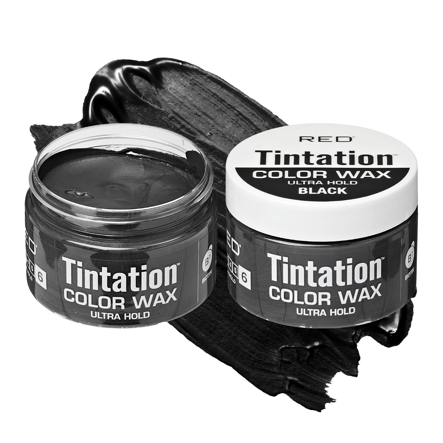 Red by Kiss Tintation Temporary Hair Color Wax - Vivid Instant Color, Ultra Hold, Water & Sweat Resistant, Curly Hair Safe, Non-Drying & Damage-Free