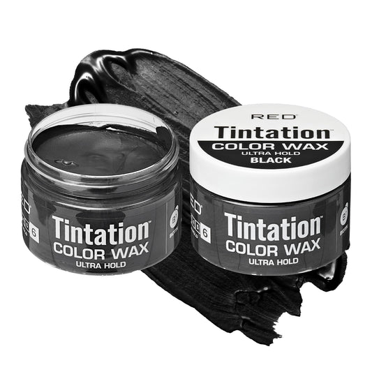 Red by Kiss Tintation Temporary Hair Color Wax - Vivid Instant Color, Ultra Hold, Water & Sweat Resistant, Curly Hair Safe, Non-Drying & Damage-Free