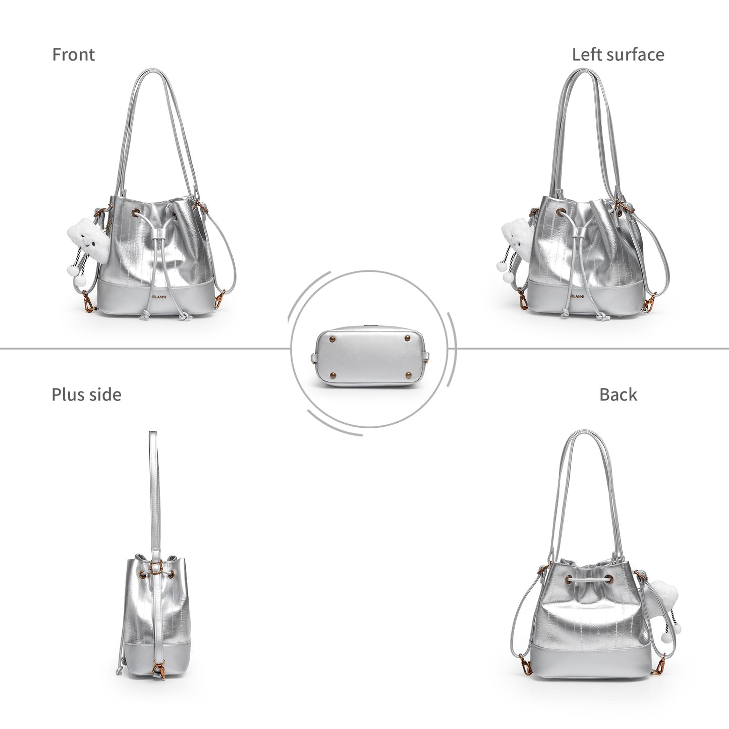 Hobo Bucket Bags for Women PU Leather Trendy Shoulder Purses Small Crossbody Bag 2025 Fashion Daily Convertible Backpack Purse with Adjustable Strap…