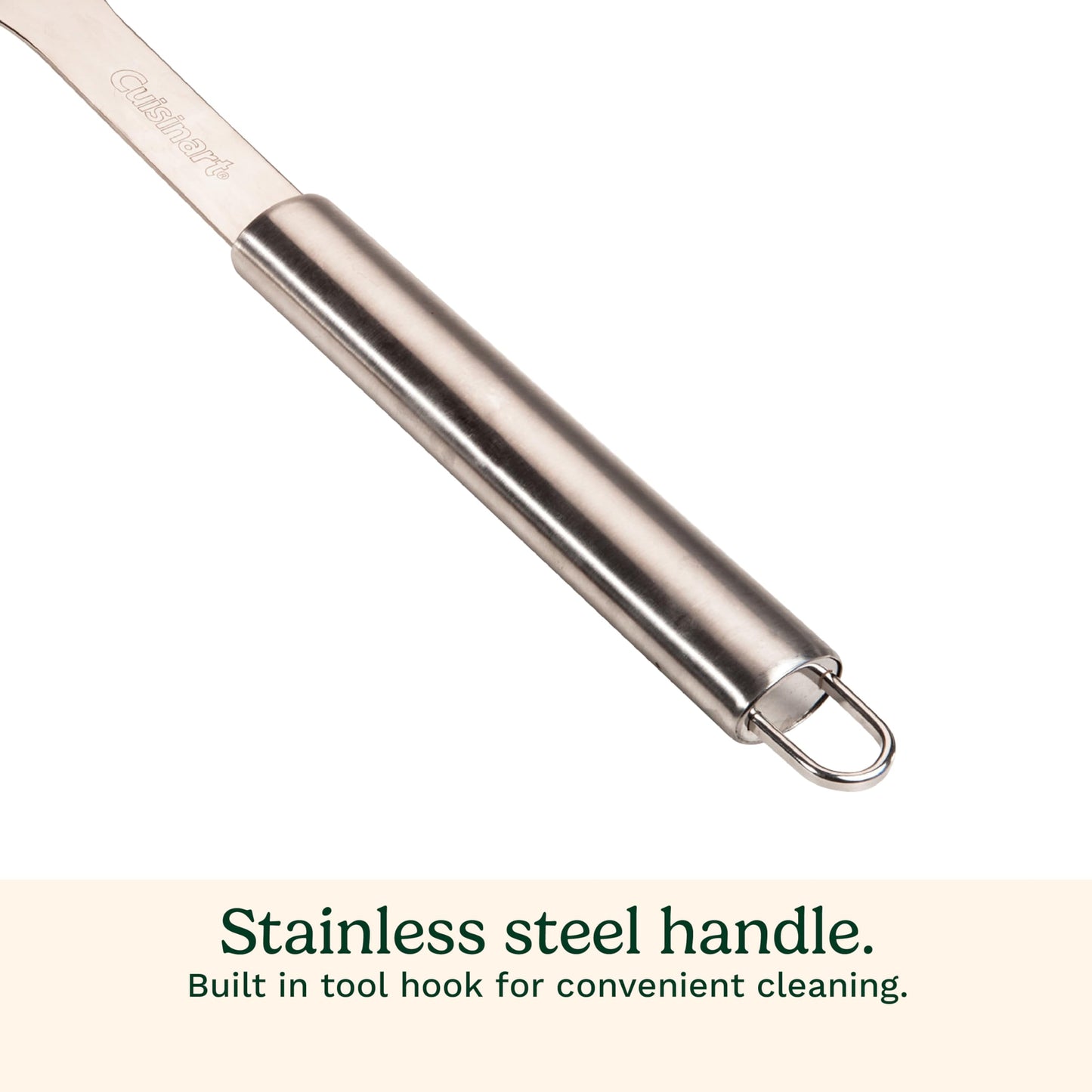 Cuisinart 16.5" Stainless Steel Grill Brush & Scraper – Long Handle BBQ, Griddle & Outdoor Grill Cleaning Tool